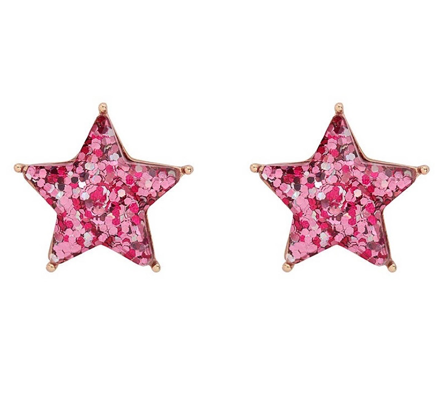 Shooting Star Glitter Stud Earrings