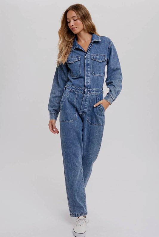 Jenna's Denim Jumpsuit