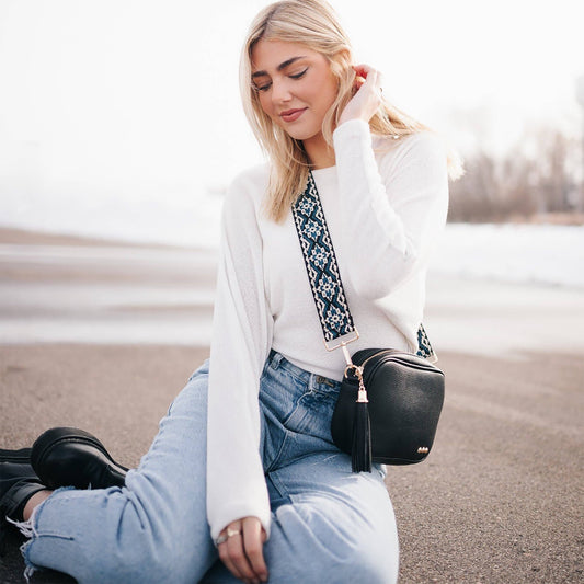 Red or Black Cameron's Cross Body Camera Bag